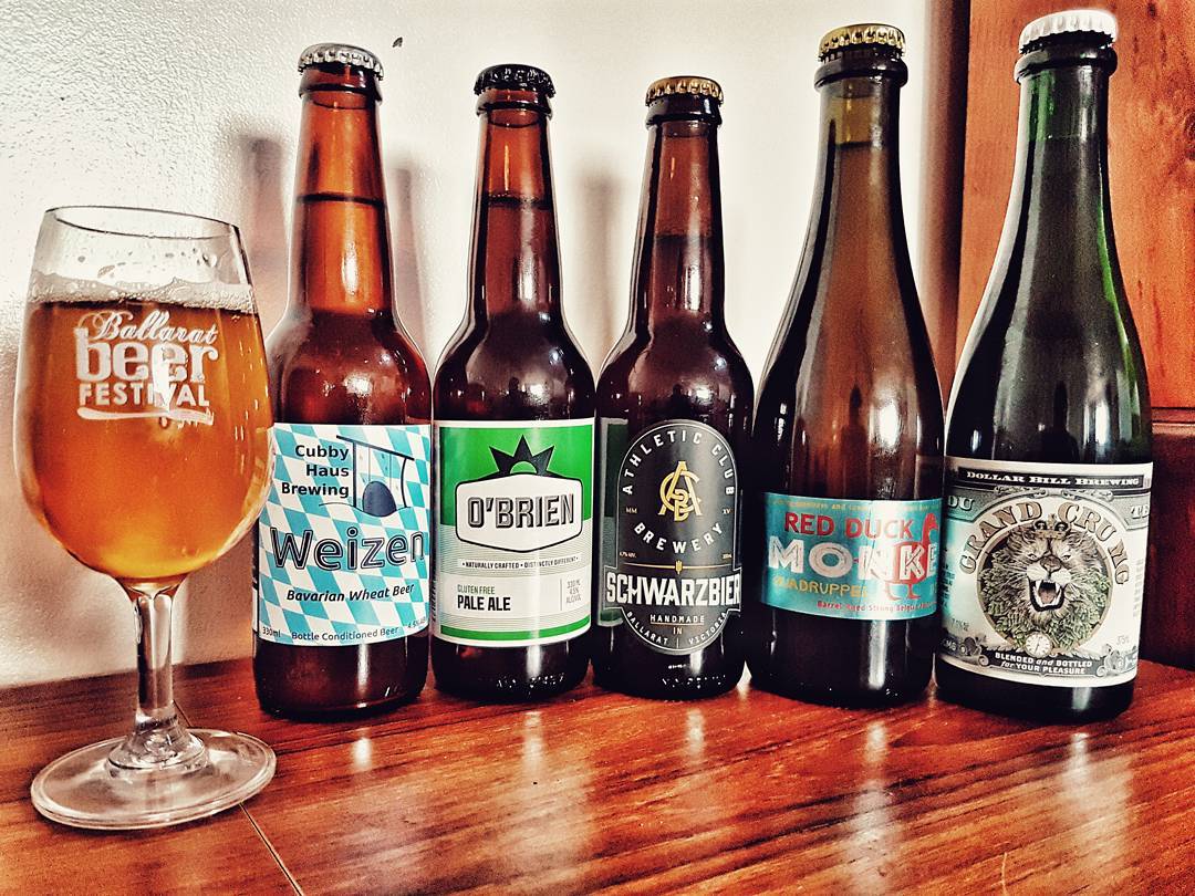 A selection of beers brewed in Ballarat